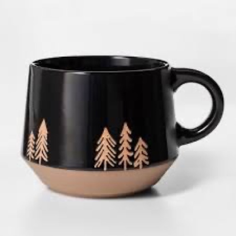 16oz Porcelain Tree Coffee Mug Black/Brown - Project 62